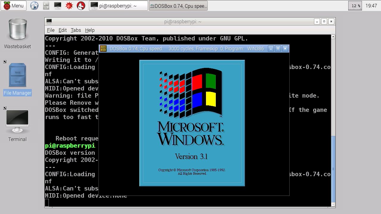 dosbox windows 3.1 all wave devices in use