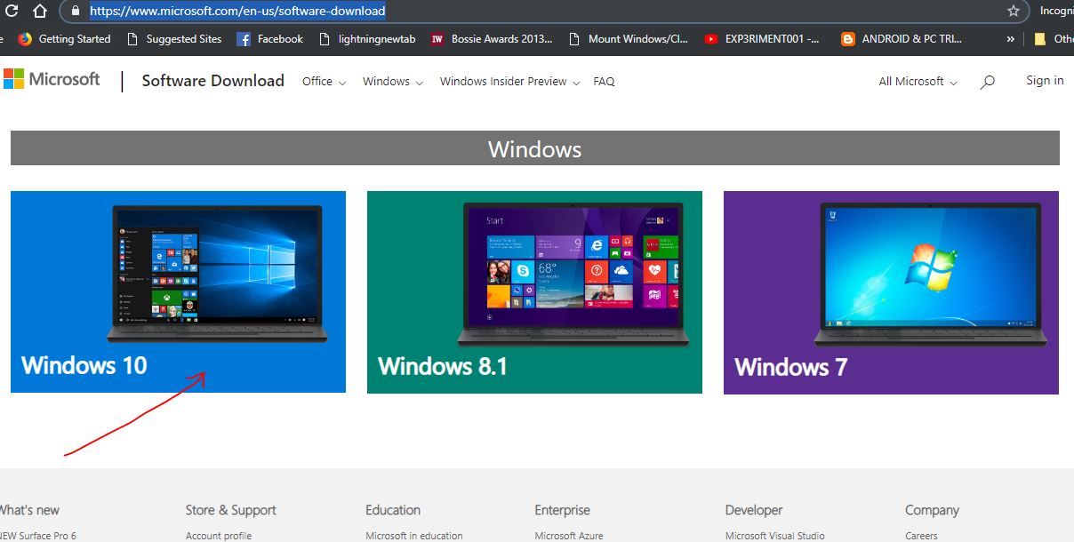 Microsoft software download website